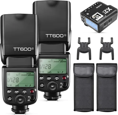 Miniatura 12 de Godox TT600 HSS 1/8000s Flash Speedlite con transmisor de disparo remoto Godox X2T-C, sistema inalámbrico X 2.4G integrado compatible con Canon