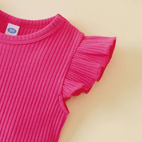 Miniatura 4 de Enterizo de punto para niña de 0 a 24 meses, con volantes, para niñas pequeñas