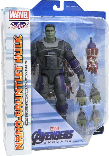 Miniatura 3 de Marvel Select: Avengers Endgame Nano-Gauntlet Figura de acción de Hulk