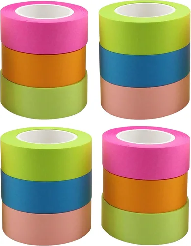 Miniatura 6 de Rollo de notas adhesivas 4A, 2 rollos adhesivos completos con dispensador y 2 rollos de recambio, 0.4 x 315 pulgadas, 5 colores brillantes, cinta 2