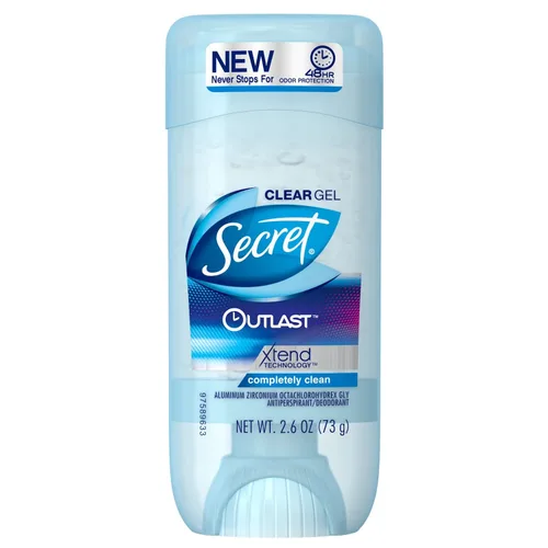 Miniatura 4 de Secret Desodorante Outlast Gel transparente completamente limpio, 2.6 onzas (2.6 fl oz) (paquete de 3)