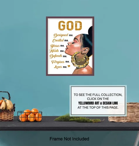 Miniatura 7 de Arte afroamericano - Arte negro - decoración de pared religiosa espiritual - mujeres negras - Regalos cristianos de inspiración para mujeres