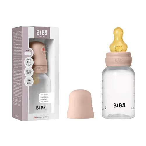 Miniatura 14 de BIBS Biberón para bebé 5 oz / 150 ml de goma natural de látex con pezón - Anti-cólico, libre de BPA, pezón redondo, flujo lento, ligero y fácil