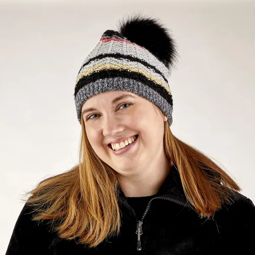 Miniatura 3 de Women's Recycled Slouchy Knit Hat with Pom