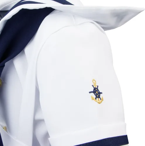 Miniatura 12 de Conjunto de traje de marinero náutico con sombrero, para niños pequeños