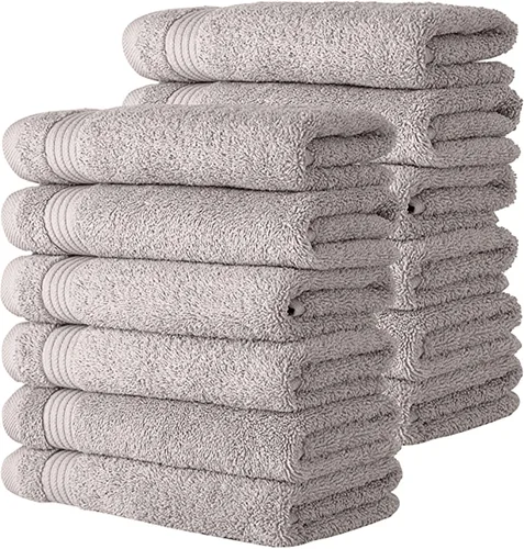 Miniatura 32 de Classic Turkish Towels CTT - Juego de 12 paños de primera calidad, 100% algodón turco, altamente absorbentes y de secado rápido, toallas faciales