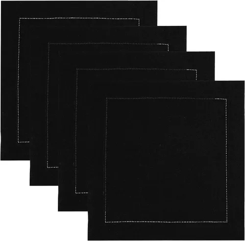 Miniatura 88 de Solino Home Juego de 4 manteles individuales de lino – Manteles individuales clásicos con vainica azul cielo de 14 x 19 pulgadas – manteles 09: Azul