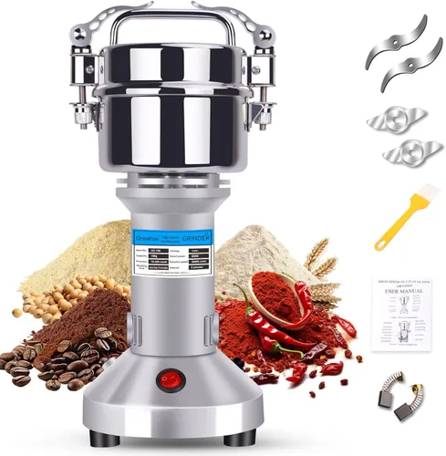 150g Molinillo de Granos Molinillo de Especias Molino de Harina Pulverizador Eléctrico de Acero Inoxidable de Alta Velocidad para Molienda en Seco