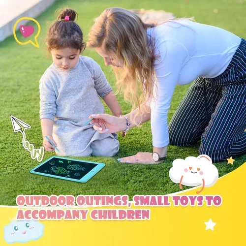 Miniatura 7 de EooCoo Juguetes para niños pequeños, regalos para niños, tableta de escritura LCD de 10 pulgadas, bloc de dibujo, libros para colorear sin desorden