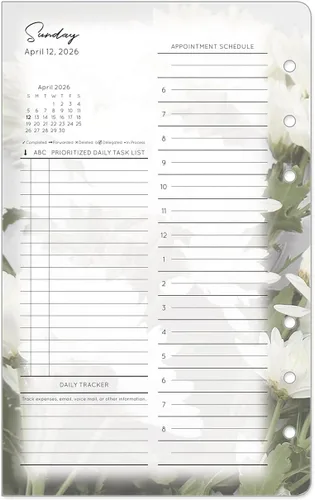 Miniatura 2 de FranklinCovey - Recambio de planificador Blooms Dos páginas por día - encuadernado en anillo (compacto, abril de 2026 - marzo de 2027)