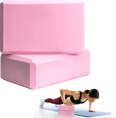 Miniatura 12 de 2 Pcs Yoga Blocks, 9"x6"x3" Foam Blocks Yoga Props for Pilates Stretching and Meditation Exercise Blocks Lightweight Yoga Essentials Verde