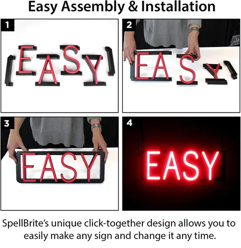 Miniatura 7 de SpellBrite Período LED Señales de bricolaje intercambiables con personajes LED azules Componentes adicionales necesarios para iluminar 6.3