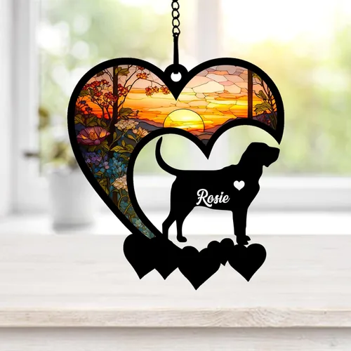 Miniatura 72 de NAZENTI Atrapasoles personalizado de sabueso afgano, adorno conmemorativo personalizado para la pérdida de mascotas, regalo de condolencia