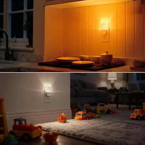 Miniatura 8 de DORESshop Luces nocturnas enchufables a la pared [paquete de 2] 3CCT luz nocturna LED con sensor de atardecer a amanecer, luz nocturna enchufable