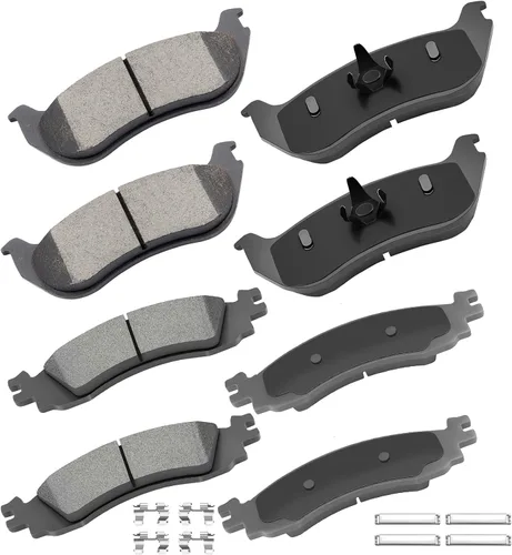 Miniatura 23 de cciyu Juego de pastillas de freno de cerámica delanteras y traseras D946 D683, 8 piezas para BMW 330Ci 2001-2005 para BMW 330i 2001-2005 para BMW