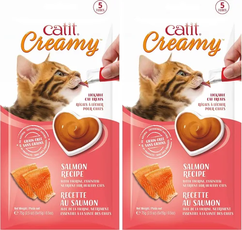 Miniatura 20 de Catit Golosina cremosa para gatos para lamer, premio saludable para gatos, atún, paquete de 50