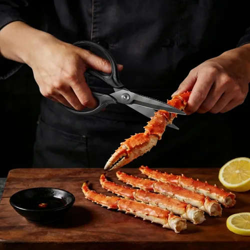 Miniatura 8 de SHAN ZU Tijeras de Cocina de Servicio Pesado de Titanio de 8.4" - Tijeras de Acero Inoxidable Japonés 5Cr15MoV, Tijeras Desmontables Multiusos