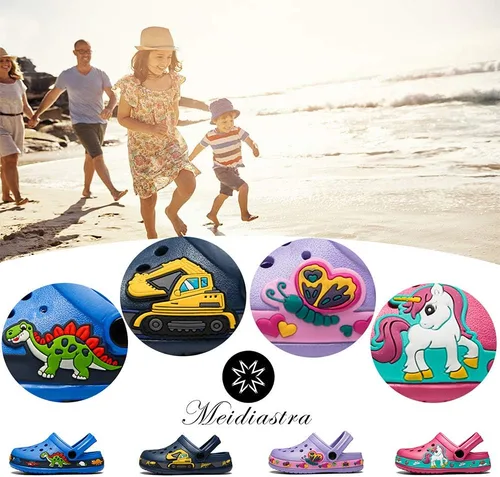 Miniatura 7 de Meidiastra Zuecos de dibujos animados para niños y niñas, sandalias ligeras para la playa y la piscina