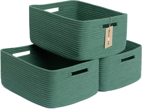 Miniatura 30 de MiniArk Cestas grandes de almacenamiento para estantes, organizadores de armario, para ropa, manta, toallas, guardería, caja de juguetes, cestas