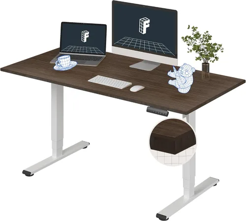 Miniatura 29 de FlexiSpot E6 Bamboo - Escritorio eléctrico de pie de 3 etapas con motor dual de 48 x 24 pulgadas, soporta 220 libras, altura ajustable con ajustes
