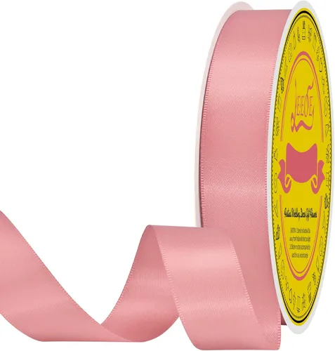Miniatura 82 de Cinta de satén blanca antigua de doble cara de 1-1/2 pulgadas x 50 yardas, cinta de poliéster para envolver regalos, día de San Valentín, bodas