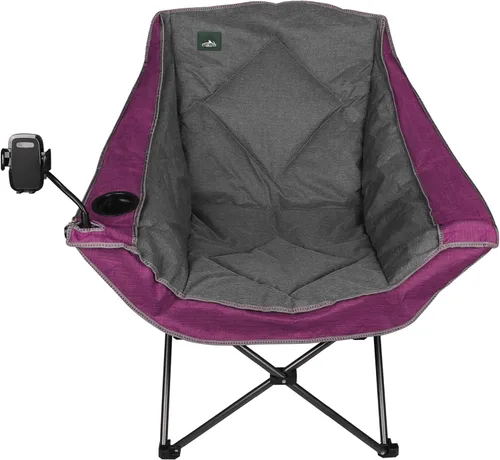 Miniatura 11 de Northroad Silla de camping plegable de gran tamaño, silla de césped acolchada para exteriores con soporte para tazas, bolsa de transporte