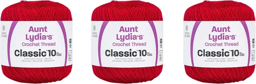 Miniatura 28 de Aunt Lydia Classic Crochet - 3 unidades de 350y/1,049.9 ft - Natural