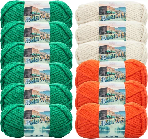 Miniatura 89 de Lion Brand Yarn Hometown - Ovillo de lana súper voluminoso para tejer, ganchillo y manualidades, 1 unidad, Phoenix Azalea