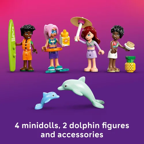 Miniatura 5 de LEGO Friends 42664 - Juguete de construcción de aventura de viaje, barco de juguete con figuras de delfines juguetones y 4 minidollos, idea