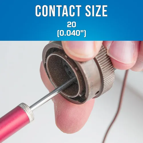 Miniatura 5 de Jonard Tools Herramienta de extracción R-4601 con contacto de liberación frontal y mango rojo, tamaño de 20 contactos