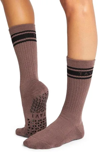 TAVI Kai Fashion Crew Grip Calcetines Para zapatilla Barre, Pilates y Yoga con empuñaduras para mujeres y hombres
