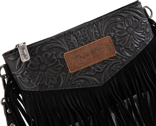 Miniatura 3 de Wrangler Bolso Cruzado Pequeño para Mujeres Bolso de Muñeca con Flecos Bolso Occidental