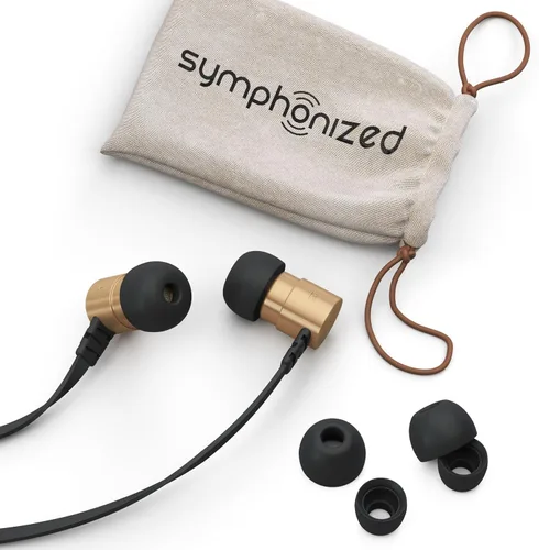 Miniatura 2 de Symphonized Auriculares de metal con cable con micrófono, auriculares intrauditivos con control remoto para computadora, computadora portátil