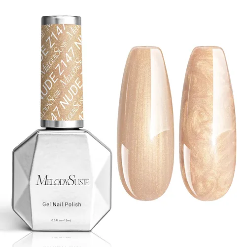 Miniatura 32 de MelodySusie Esmalte de uñas de gel grueso color rosa nude, 0.5 fl oz removible con remojo UV LED Funny Bunny esmalte de gel rosa, regalo de Navidad
