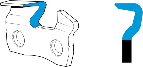 Miniatura 3 de Oregon 91VXL050G 50 Drive Link Placa superior larga Cadena de perfil bajo de 3/8 pulgadas
