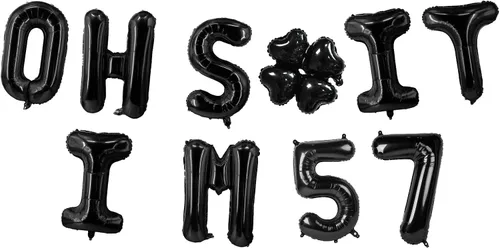 Miniatura 31 de Globos de látex de 16 pulgadas con texto en inglés "Oh I'm 14" Black Hallo Fourteen Cheers to 14 Years Old Theme Decor for Man Woman Happy 14th