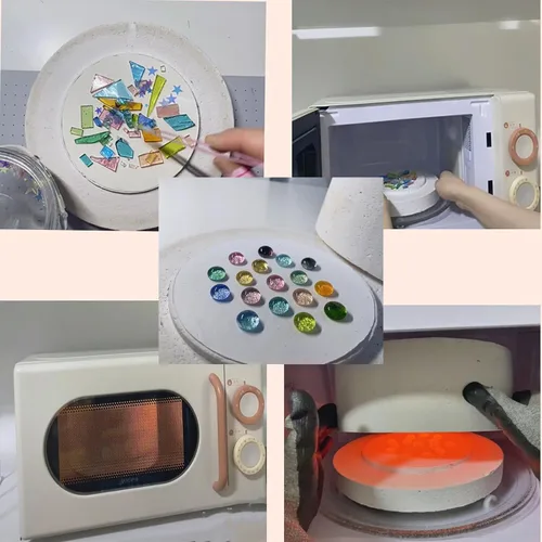 Miniatura 4 de EWAIDI Horno de microondas para cerámica de arcilla, horno de microondas profesional para manualidades de cerámica, herramienta de bricolaje