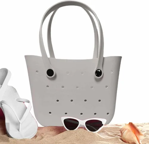 Miniatura 6 de BBAUER Bolsa de playa grande, impermeable, lavable, de verano, bolsa de playa para mujer, elegante alternativa de malla de lona