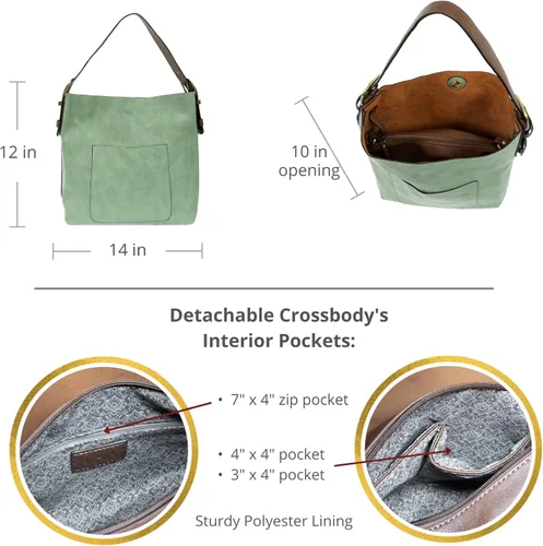 Miniatura 4 de Joy Susan - Bolsa clásica 2 en 1 para mujer, estilo hobo