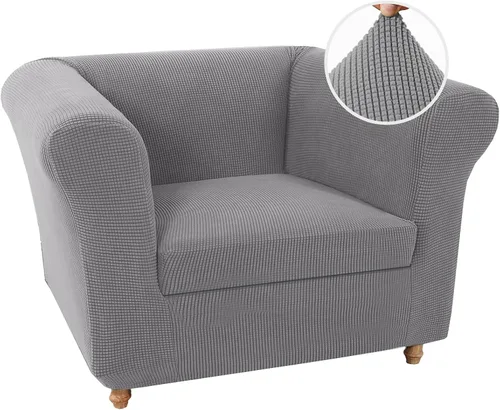 Miniatura 40 de UNBBRRL Funda de sofá Chesterfield de jacquard elástico, fundas de cojín gruesas para sofá, protector de muebles para sala de estar