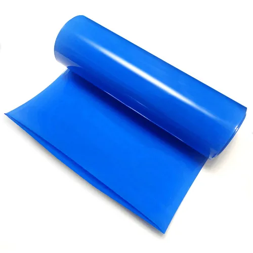 Tubo de envoltura termorretráctil de PVC de 3.95 pulg. (100 mm) de ancho para baterías de litio 18650 21700, paquetes de batería DIY, azul, longitud
