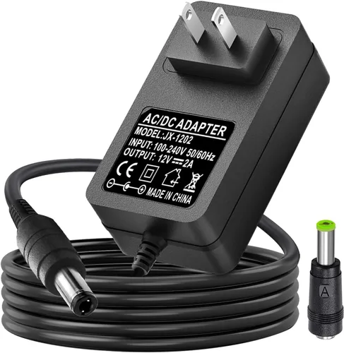 Cargador de teclado Casio de 12 V CA/CC compatible con teclado Casio WK-1600 WK-1800 WK-1630 WK-3000 WK-3000D WK-3200 WK-3300 WK-3500 WK-3800