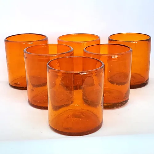 Miniatura 13 de Vasos cortos de ámbar sólido de 9 onzas (juego de 6), vidrio reciclado, sin plomo, sin toxinas (vaso de 9 onzas)
