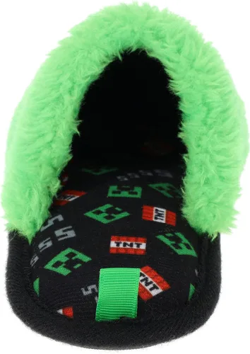 Miniatura 3 de Minecraft Pantuflas familiares unisex novedosas de felpa verde enredadera para hombre mujer niño pequeño niño grande Verde Creeper