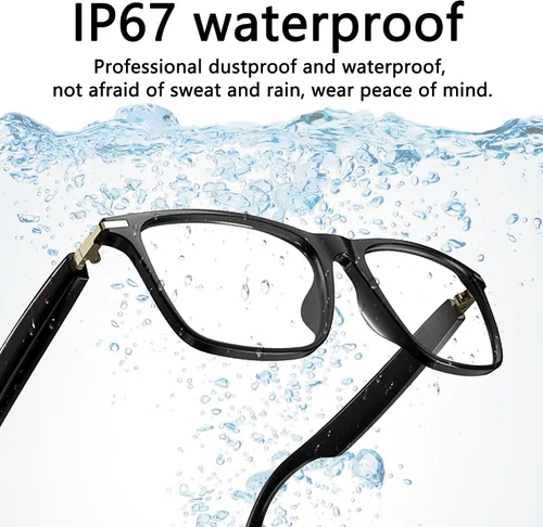 Miniatura 7 de Lentes inteligentes AI, lentes Bluetooth 5.3 para hombres y mujeres, gafas de traducción con 164 idiomas, lente física que cambia
