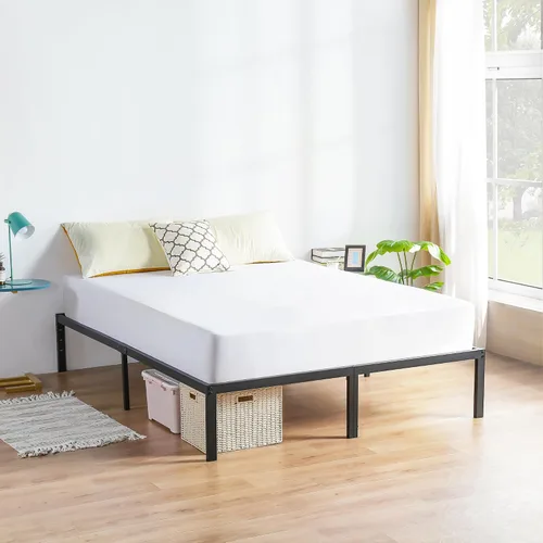 Miniatura 5 de PrimaSleep Base de cama antideslizante de listones de acero resistente de 18 pulgadas, base de cama de plataforma de fácil montaje, base de colchón