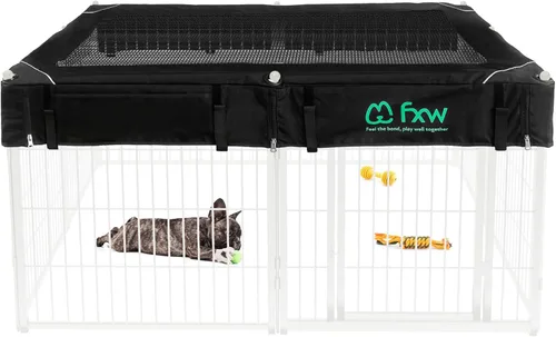 Miniatura 34 de FXW Homeplus Unleashed Corralito para Perros de Interior - Juego Sin Estrés y Seguro, Resistente de 24 Pulgadas 4 Paneles Corral para Cachorros