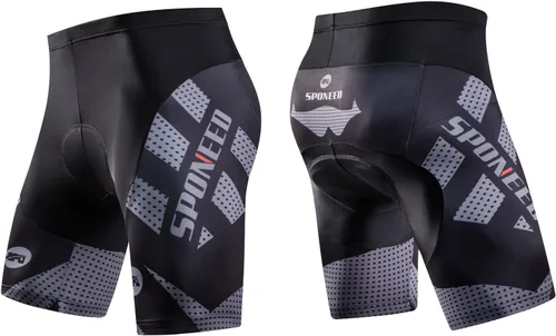 Miniatura 124 de sponeed Pantalones cortos de ciclismo para hombre, pantalones acolchados para ciclismo, ropa de ciclismo