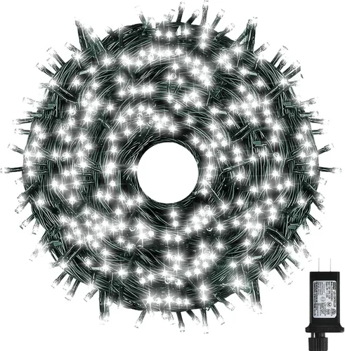 Miniatura 12 de XUNXMAS Luces de Navidad con 300 luces LED de 108 pies que cambian de color con blanco cálido y multicolor, 11 modos, impermeable, conectable, tira