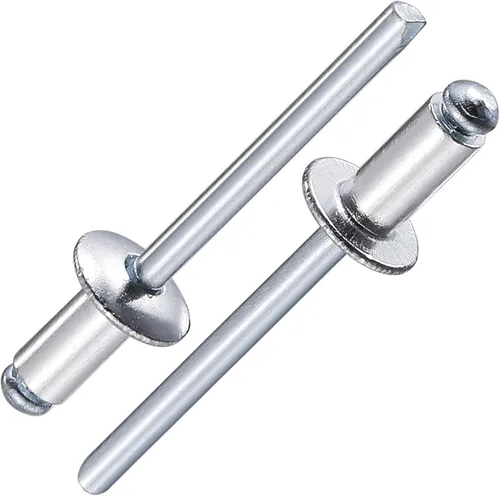 Miniatura 31 de Wensilon (80 piezas) Juego de remaches ciegos profesionales negros de aluminio, juego de agarre de aluminio y mandril de acero